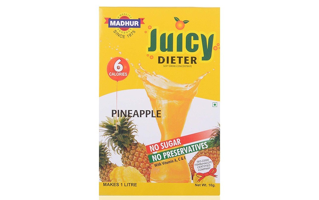 Madhur Juicy Dieter Pineapple   Box  10 grams